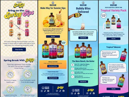 Email Flows in Klaviyo for Soda Drinks Brand