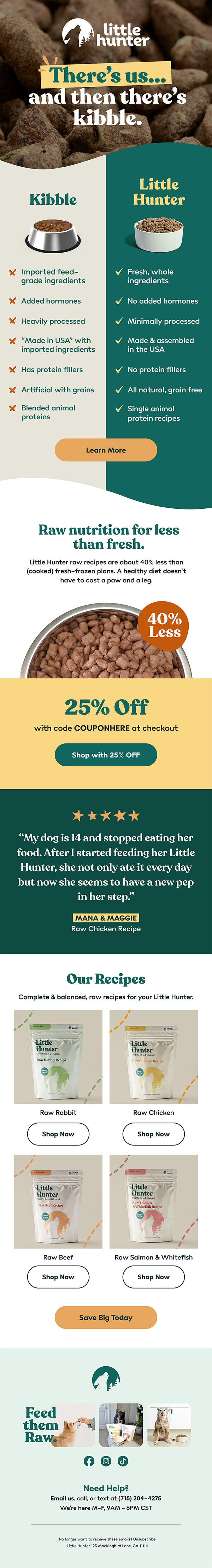 Little Hunter Email Design