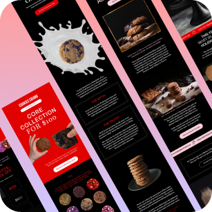 Cookie Brands Email Marketing Templates - 14 Pack Figma Editable Templates - 3.5% Conversion Rate