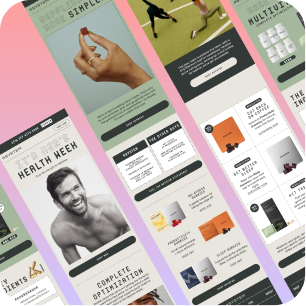 Supplement Brands Email Marketing Templates - 17 Pack Figma Editable Templates - 4.3% Conversion Rate