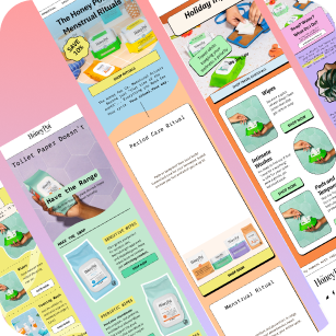 Feminine Hygiene Brands Email Marketing Templates - 8 Pack Figma Editable Templates - 3.6% Conversion Rate
