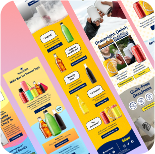 Gut-Health Drink Brands Email Marketing Templates - 20 Pack Figma Editable Templates - 3.3% Conversion Rate
