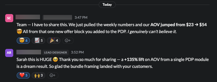 Client testimonial