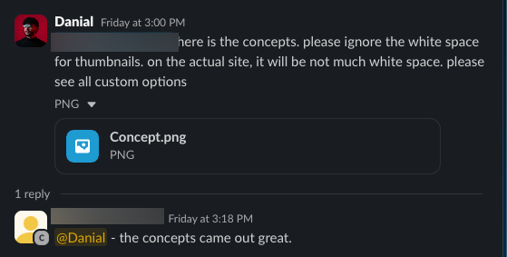 Client testimonial