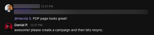 Client testimonial