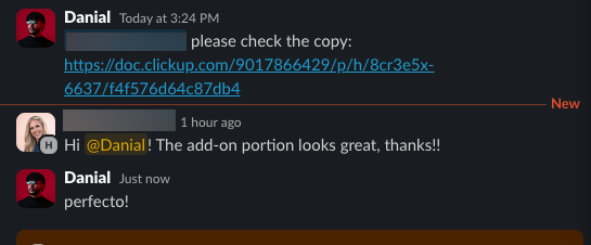 Client testimonial
