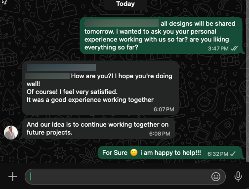 Client testimonial